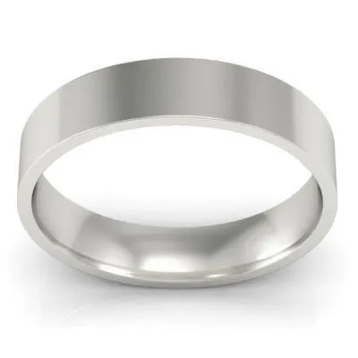 4mm Flat Wedding Band in 18k