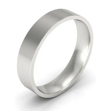 4mm Flat Wedding Band in 18k
