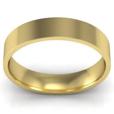 4mm Flat Wedding Band in 18k