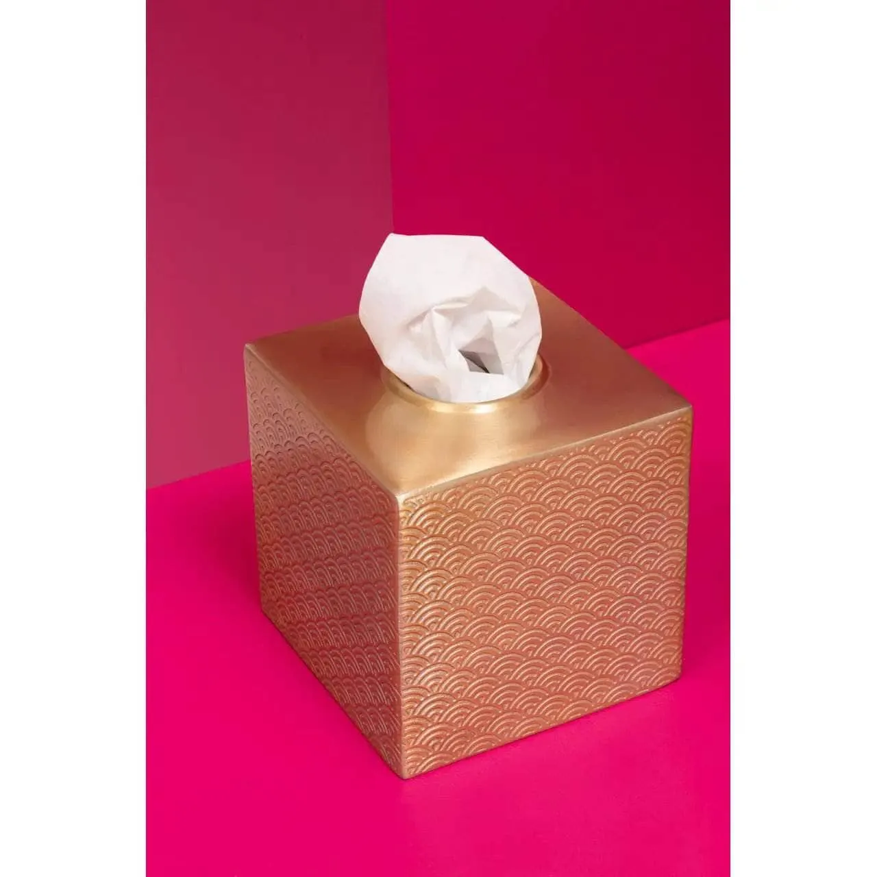 Allegra Aluminium Tissue Box - Gold