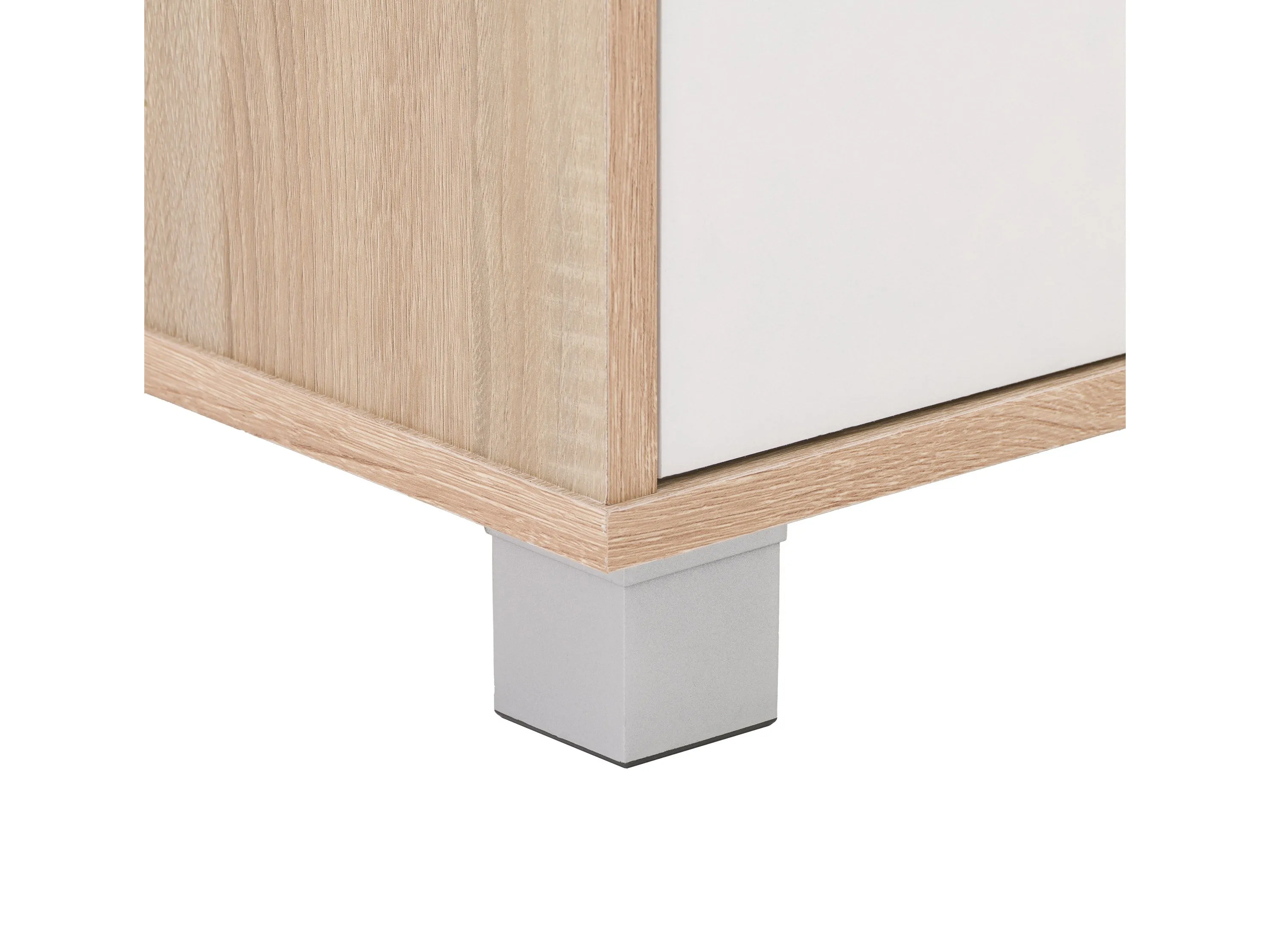 Brown and White Modern TV Stand, TVs up to 85"