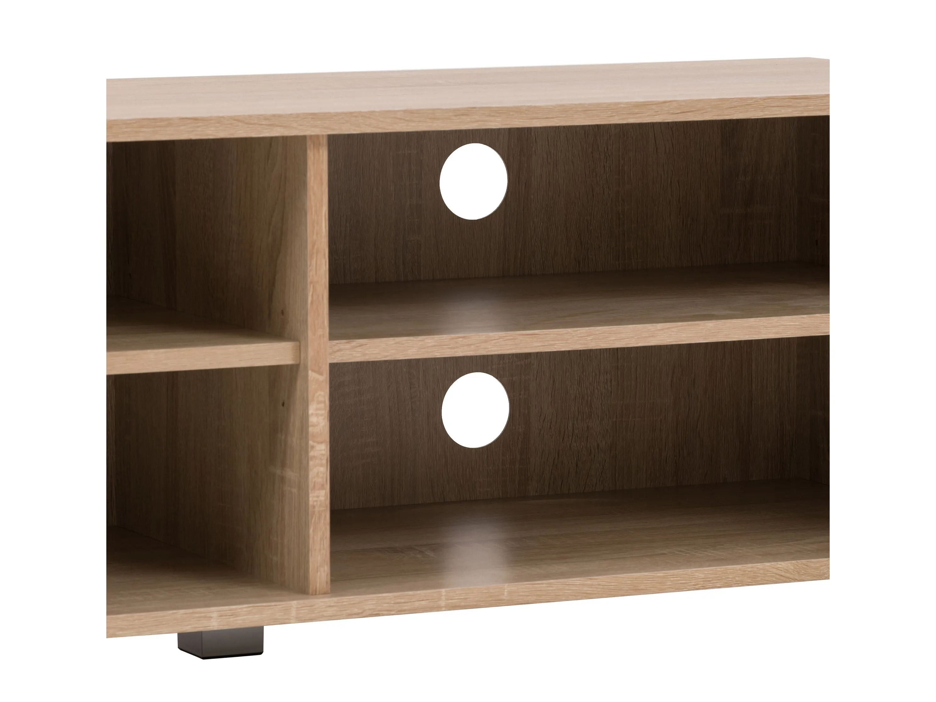 Brown and White Modern TV Stand, TVs up to 85"