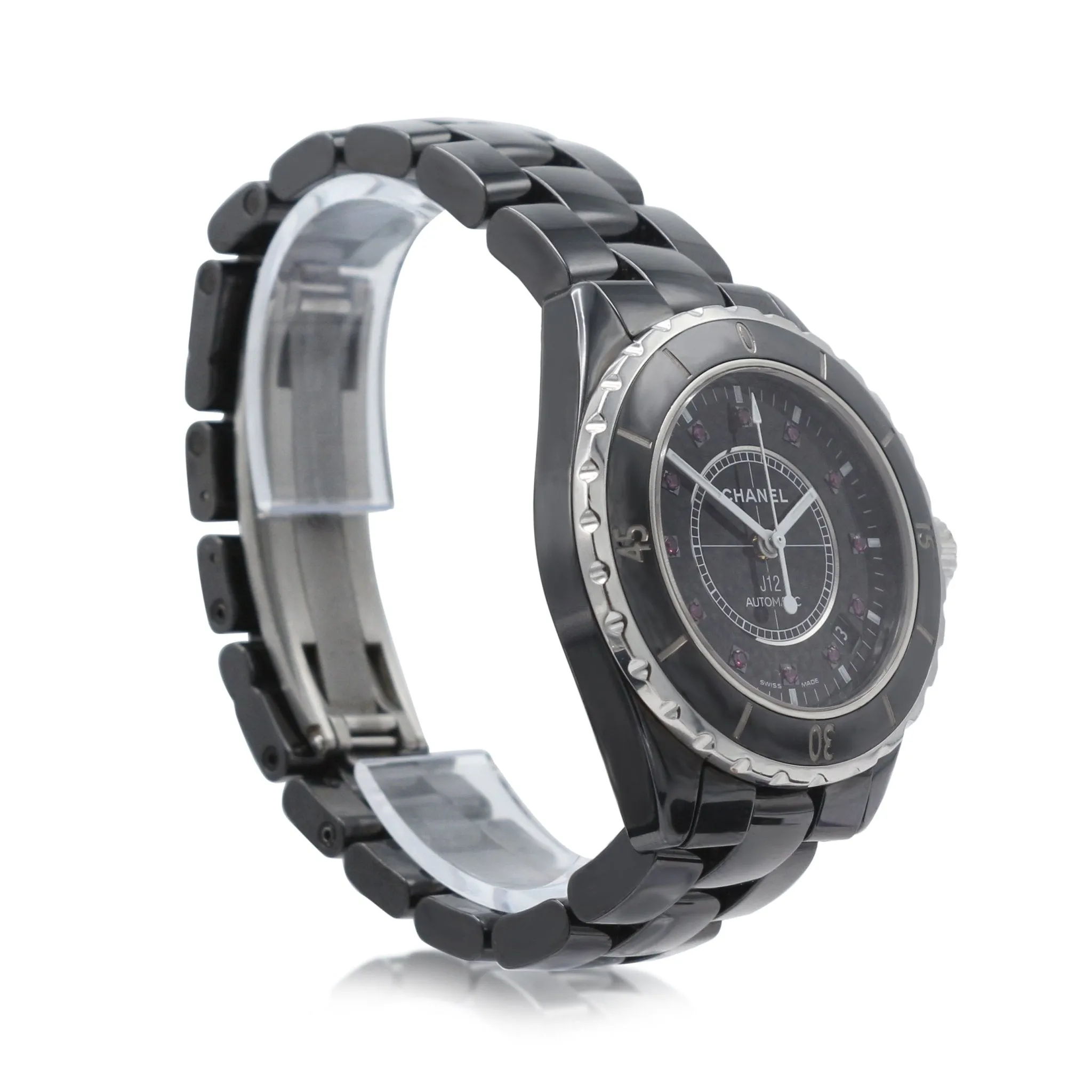 Chanel J12 38mm Black Ceramic Automatic Watch - Ref: H1635