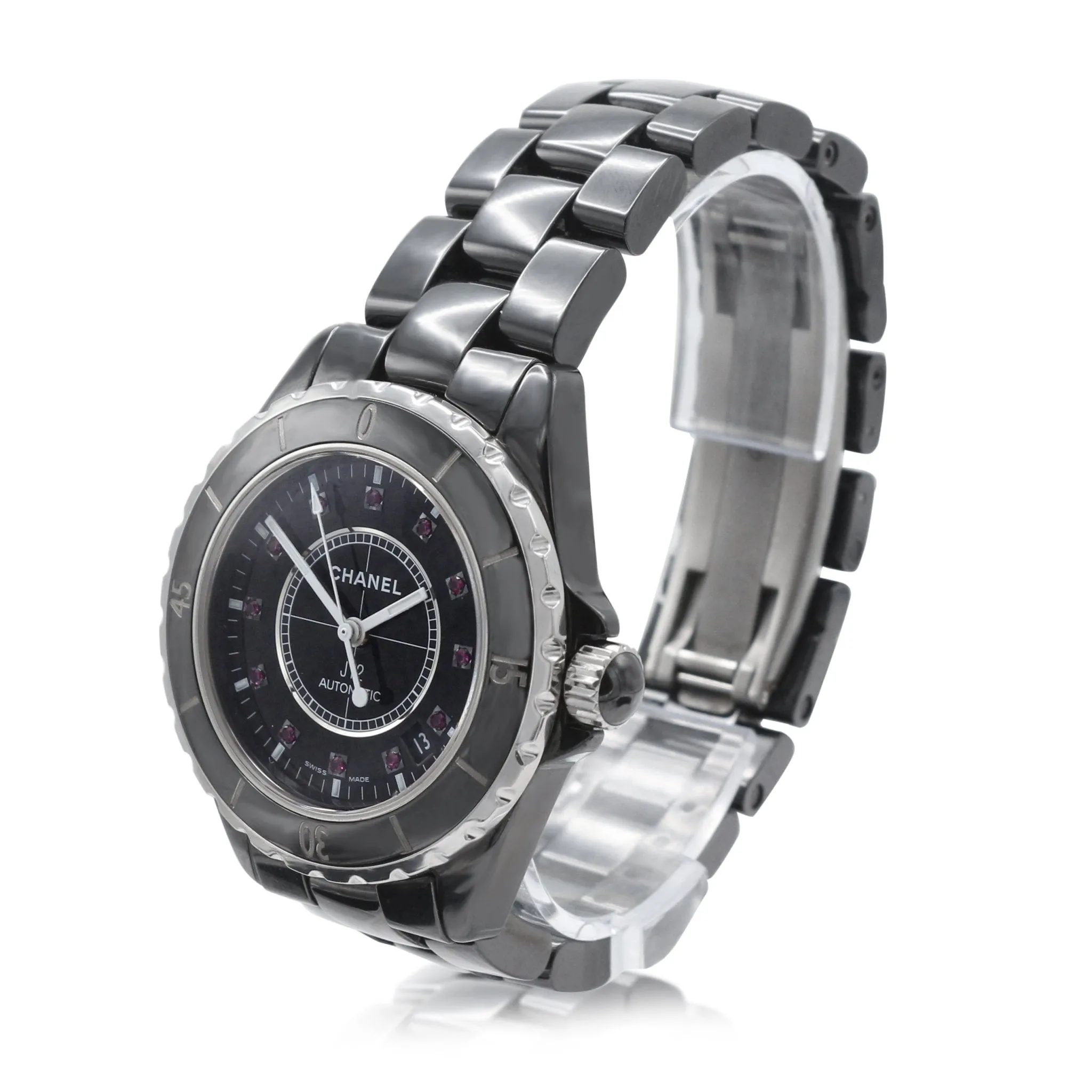 Chanel J12 38mm Black Ceramic Automatic Watch - Ref: H1635