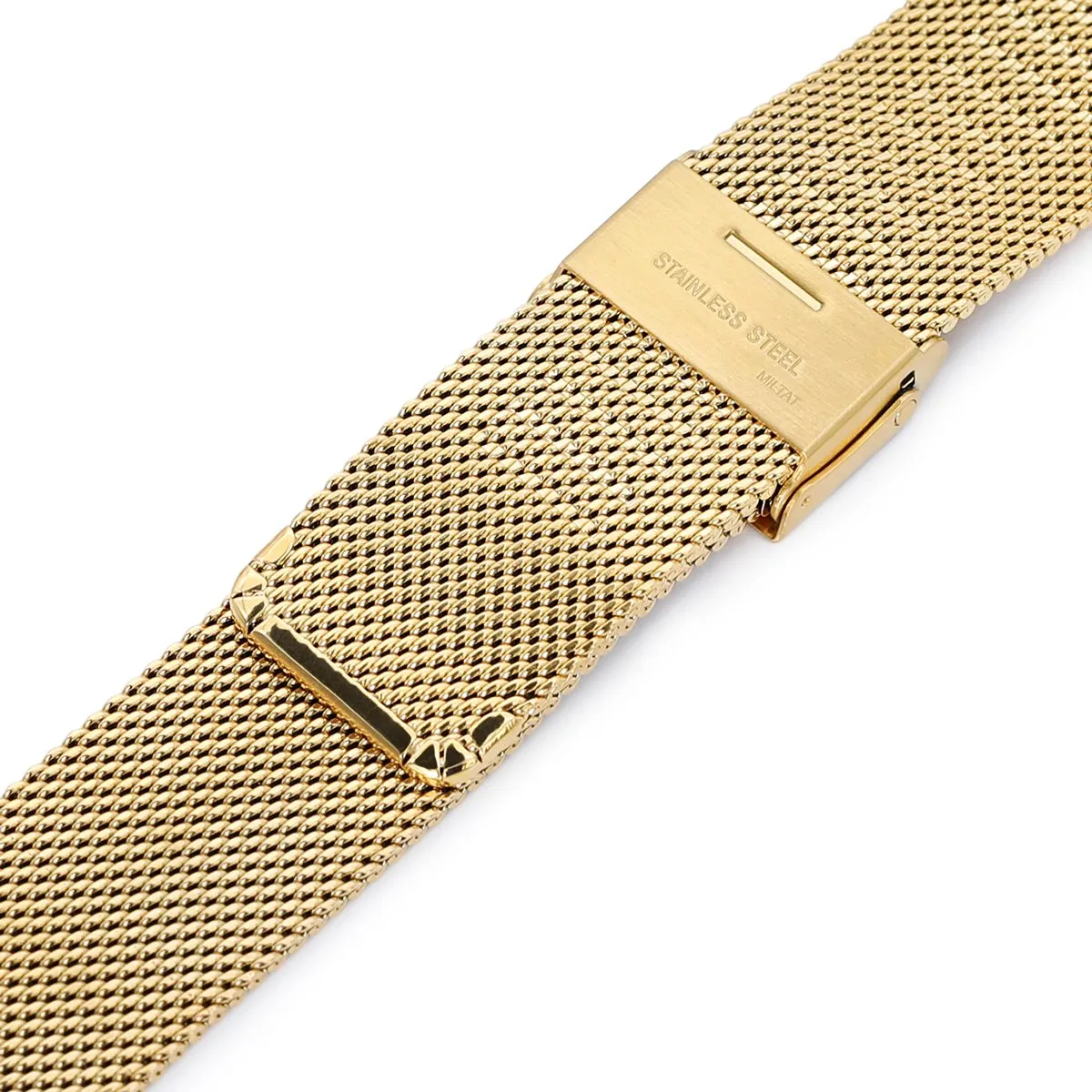 Classic Superfine Wire Mesh Band, Polished IP Gold