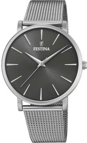 Festina Boyfriend Stainless Steel Analog Ladies Watch I Model F20475/4 Quartz Movement