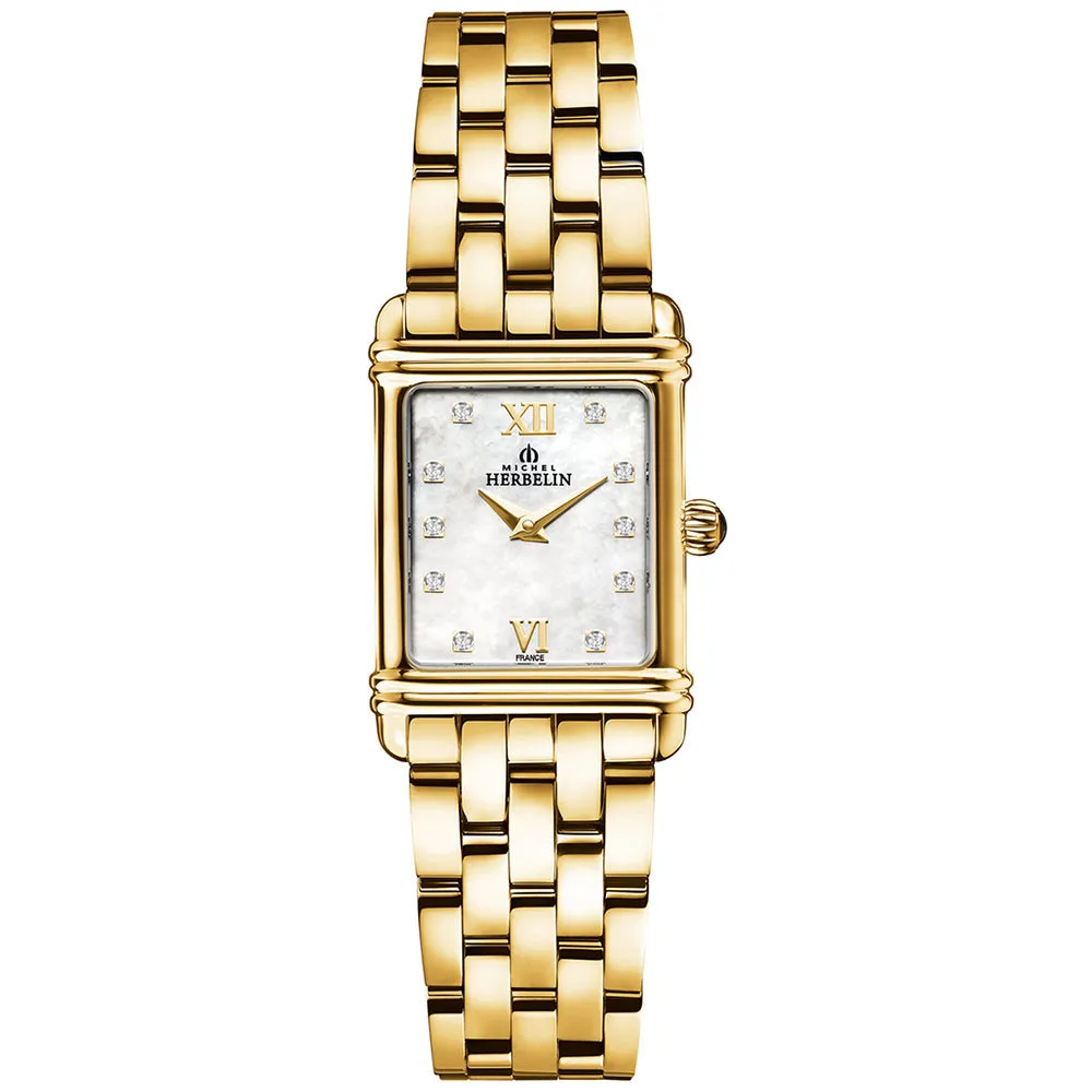 Herbelin Art Deco Ladies Gold Watch 17478BP59