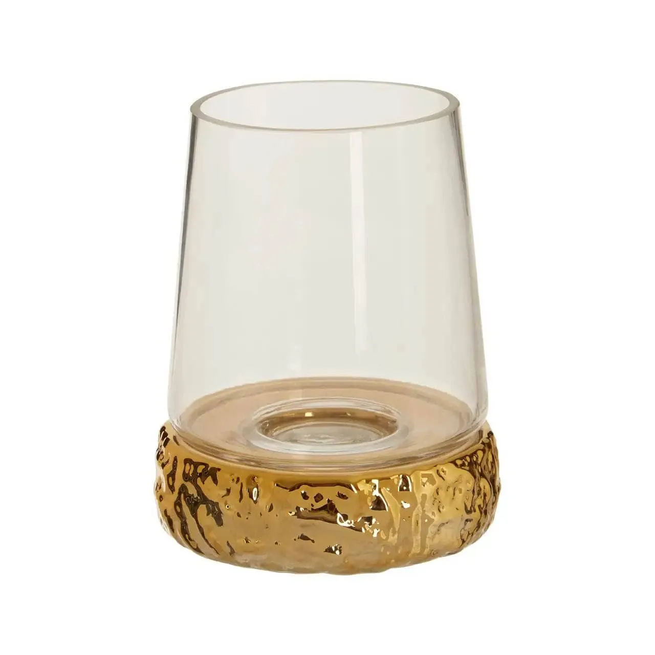 Martele Small Hurricane Gold Candle Holder