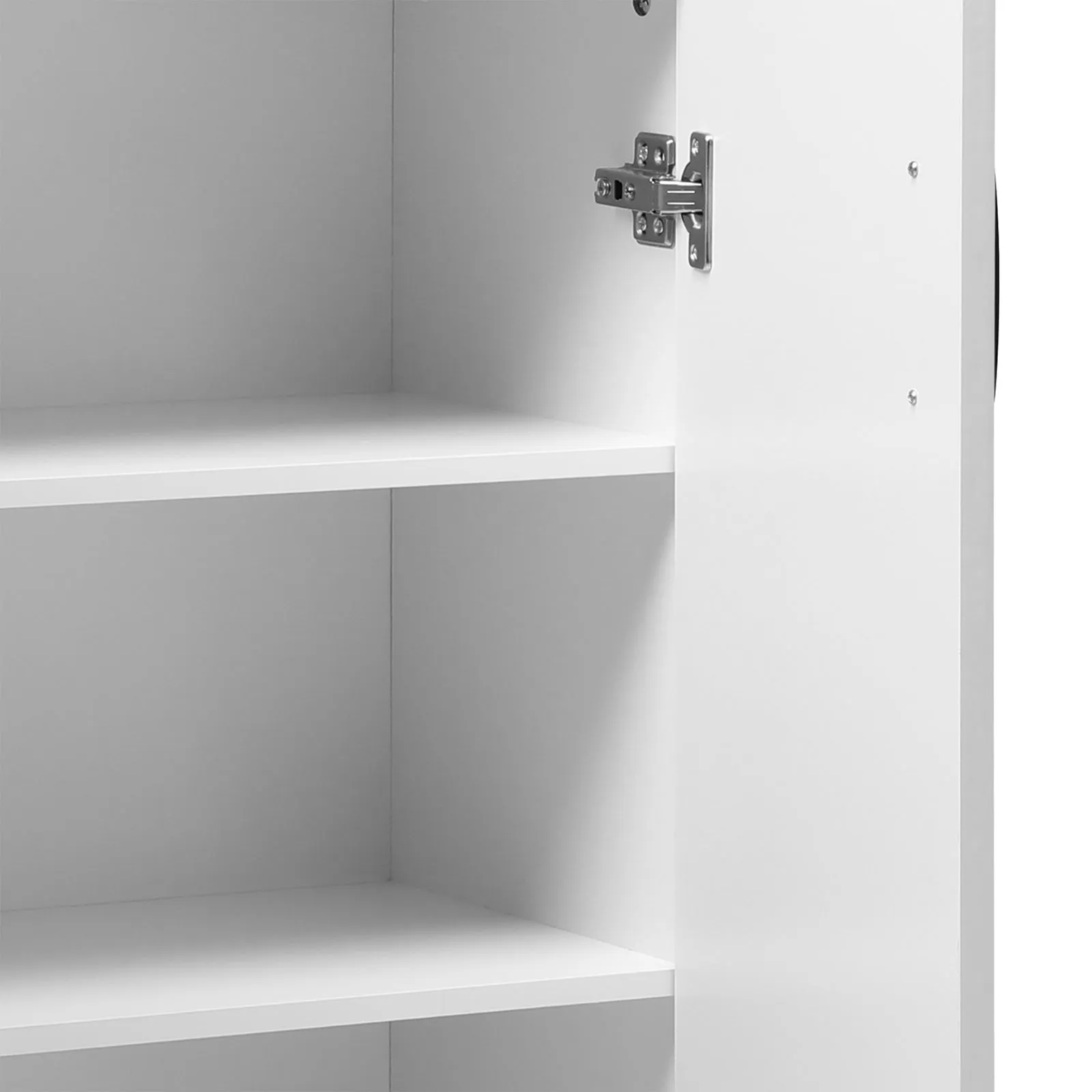 Oikiture Storage Cabinet Bathroom Cabinet Freestanding Cupboard Organiser White