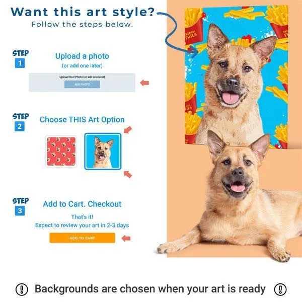 Original Pet Pop Art Dish Towel