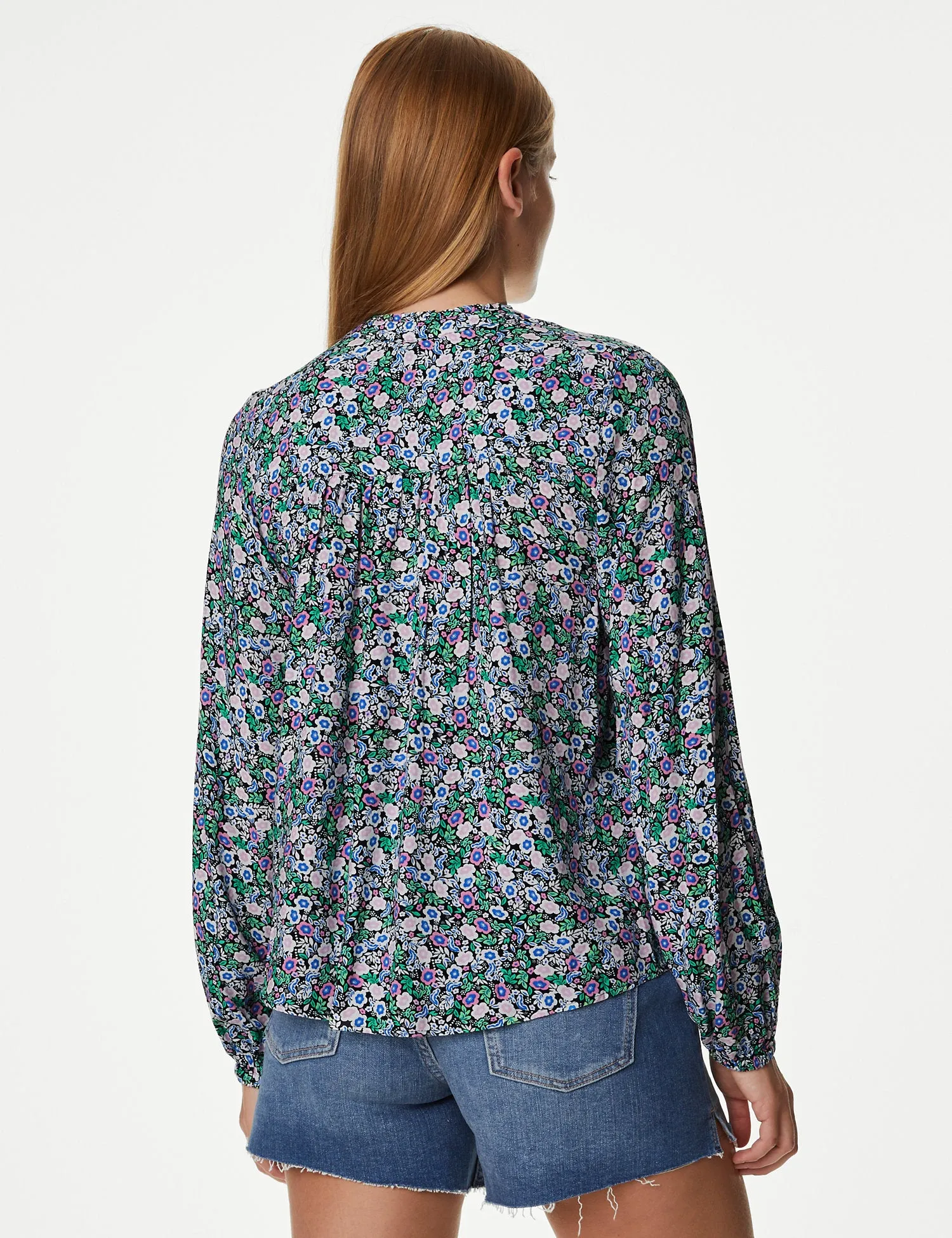 Printed Regular Fit Long Sleeve Blouse