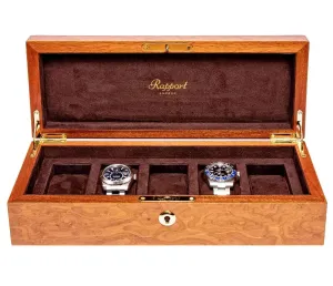RAP Watch Box Heritage 5 Burr Walnut