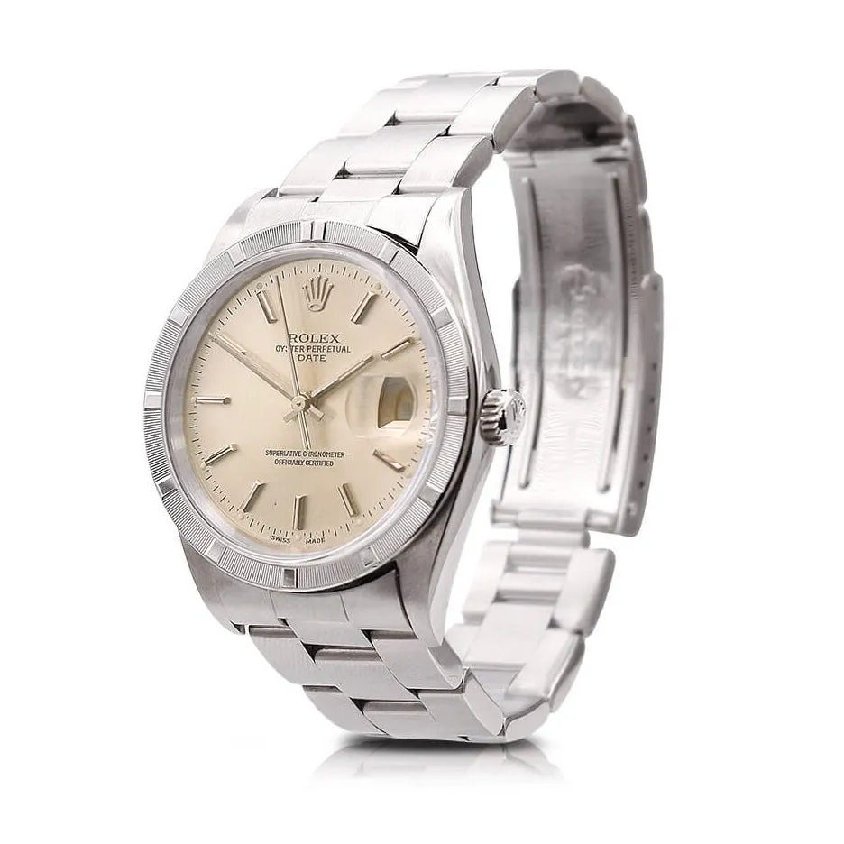 Rolex Oyster Perpetual Date 34mm Steel Watch - Ref: 15210