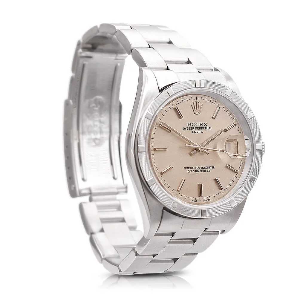 Rolex Oyster Perpetual Date 34mm Steel Watch - Ref: 15210