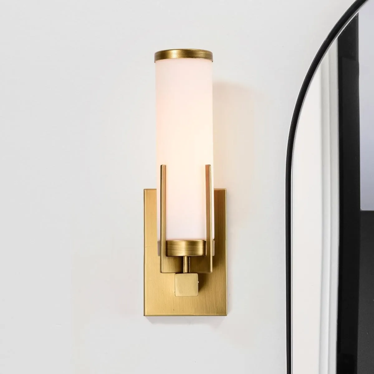Roselle 14" Bathroom Vanity Light, Natural Brass Finish