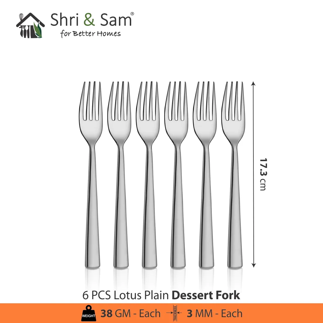 Stainless Steel 24 PCS Cutlery Set (6 Pcs Tea Spoon, 6 Pcs Dessert Spoon, 6 Pcs Dessert Fork and 6 Pcs Dessert Knife) with Leather Box Lotus Plain