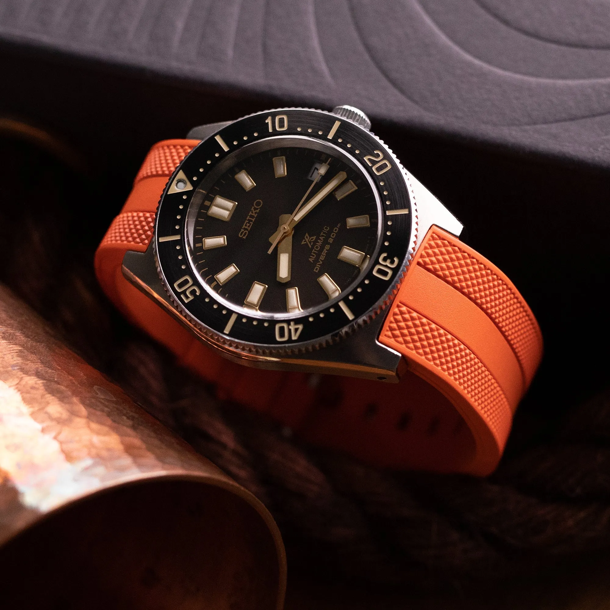 StrapXPro - SPX1C Rubber Strap For Seiko 62MAS (63Mas) SPB/SBDC Series, Orange