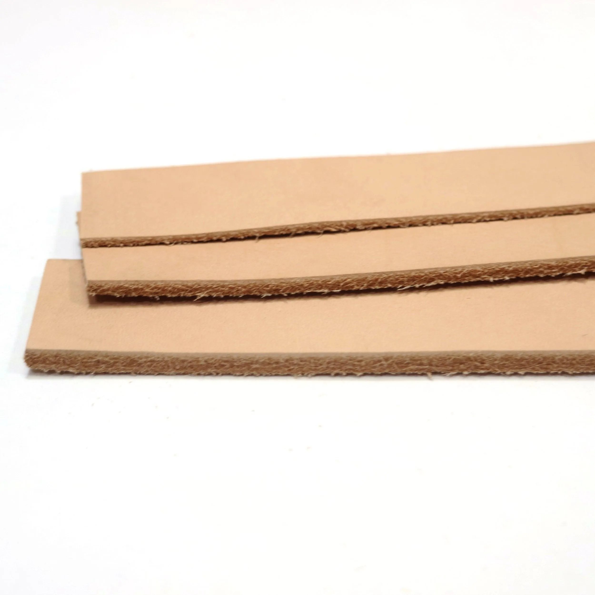 Vegetable Tanned Leather Strip, 48”- 60” in Length, Natural Veg Tan - Premium Grade Leather
