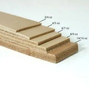 Vegetable Tanned Leather Strip, 48”- 60” in Length, Natural Veg Tan - Premium Grade Leather