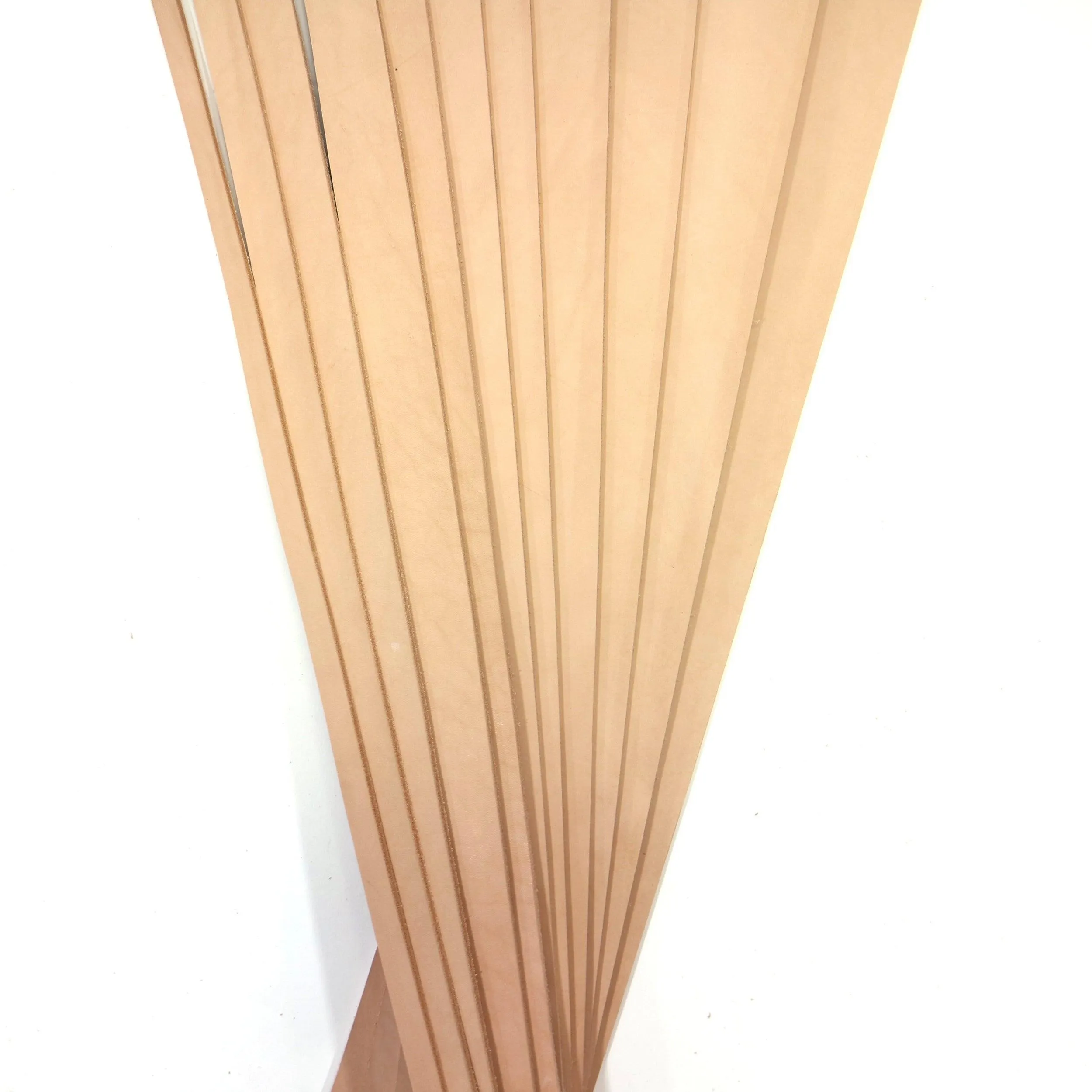 Vegetable Tanned Leather Strip, 48”- 60” in Length, Natural Veg Tan - Premium Grade Leather