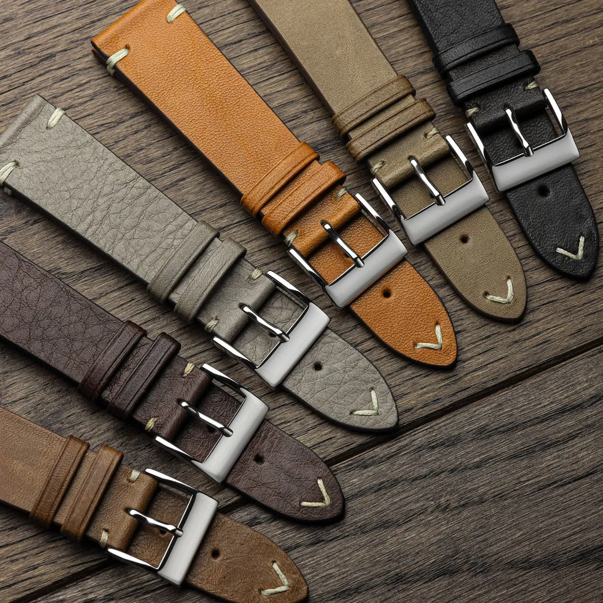 Vintage Cavallo Horse Leather Watch Strap - Dark Taupe