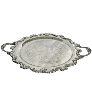 Vintage Silver Ornate Tray